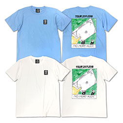 ”NO MORE MUSIC”Tシャツ ホワイト／ブルー（S/M/L/XL）¥3,000